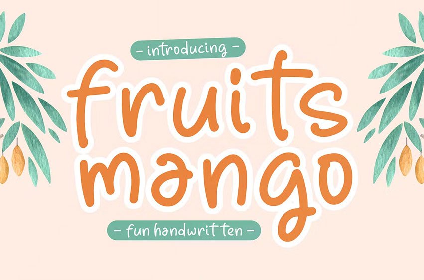 Fruit Mango Fun Handwritten Font