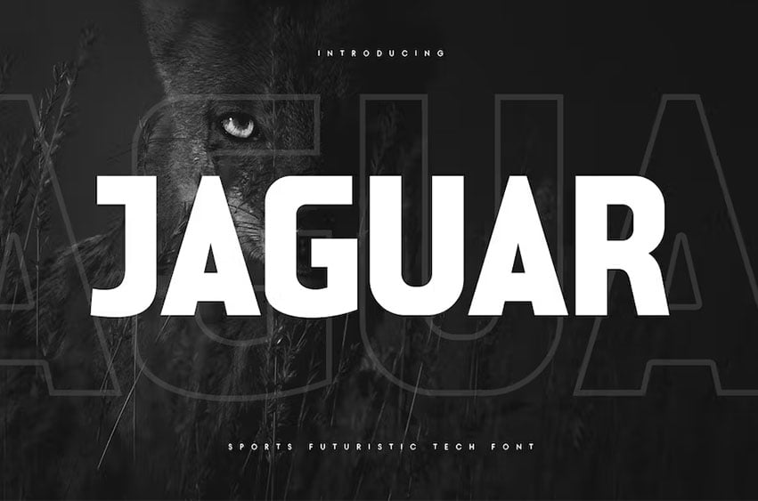 Jaguar Sports Futuristic Tech Font