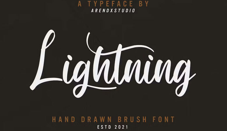 Lightning Brush Font