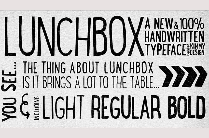 LunchBox Handdrawn Font