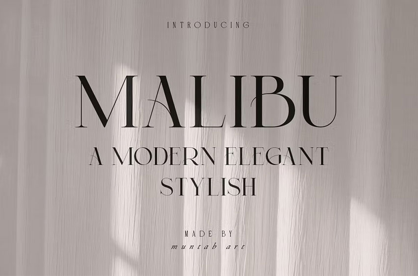 Malibu Modern Stylish Font