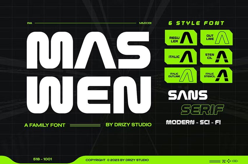 Maswen Display Font Family