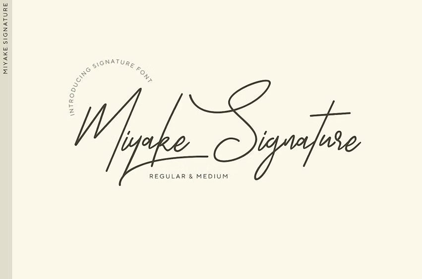 Miyake Signature Font