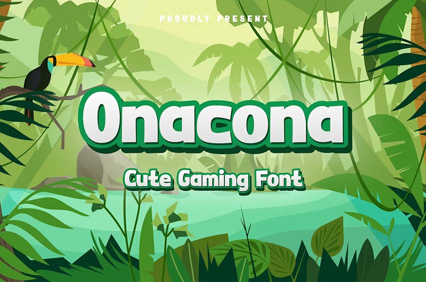 Onacona Cute Gaming Font