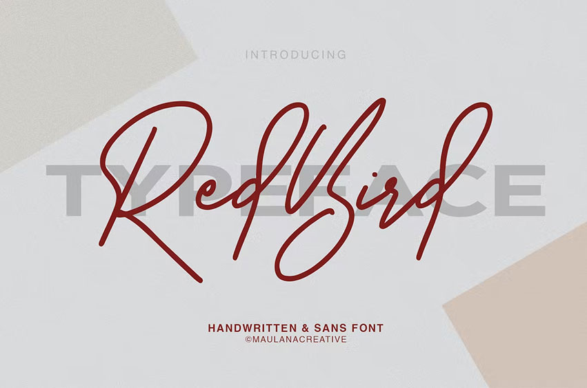 Redbird Signature Font Free Sans