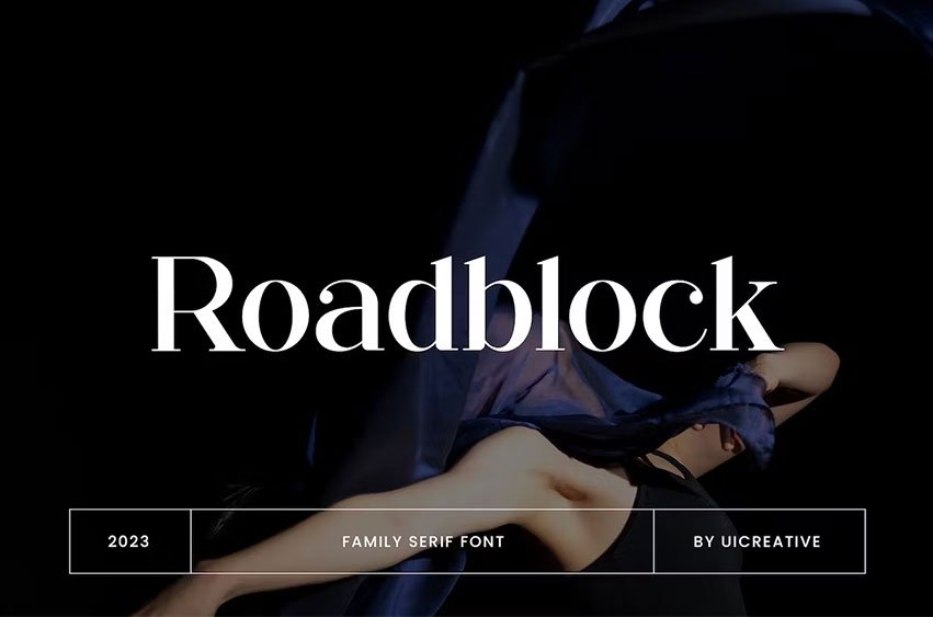 Roadblock Family Serif Font