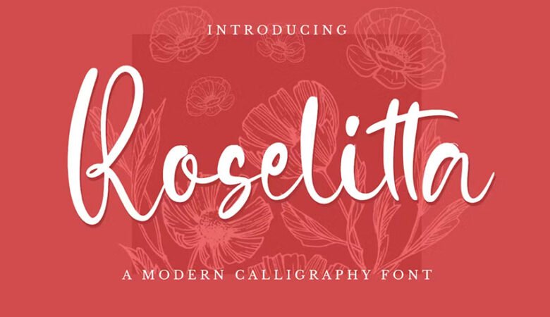 Roselitta Wedding Font