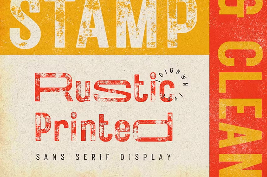 Rustic Printed Vintage Font