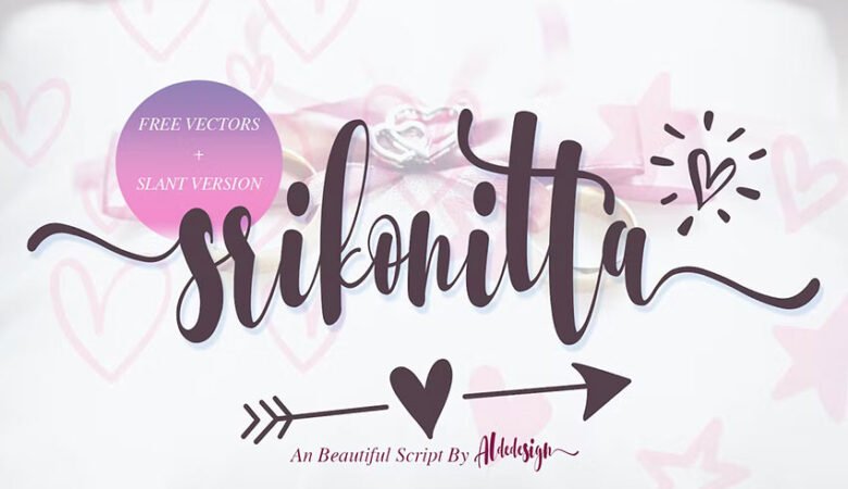 Srikonitta Script + Free Vectors Font