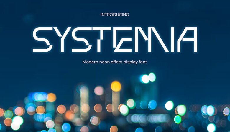Systemia Neon Music Font