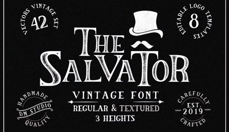 The Salvator Vintage Font Package