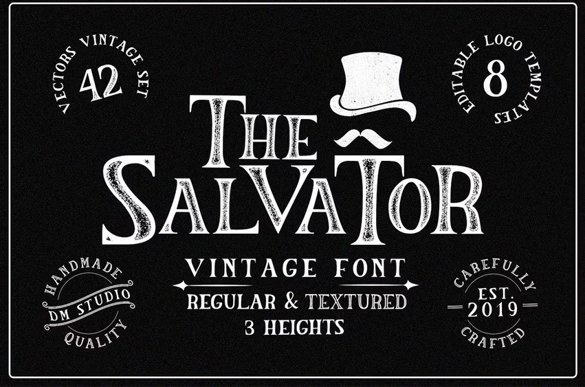 The Salvator Vintage Font Package