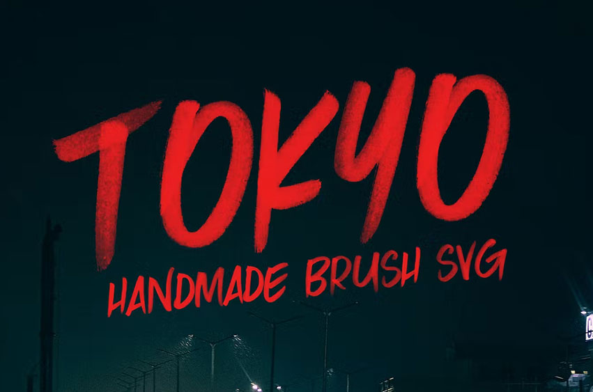 Tokyo Brush & SVG Font