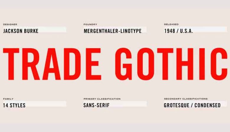 Trade Gothic Font