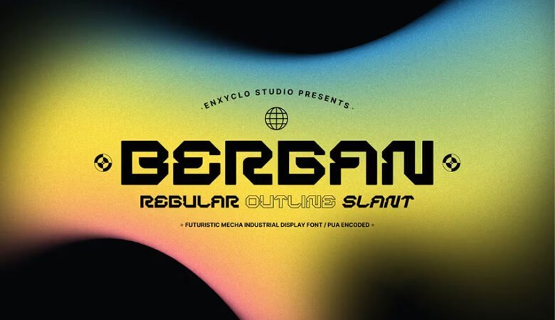 Bergan Futuristic Cyberpunk Display Font