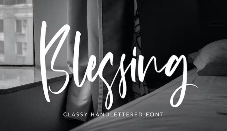 Blessing Classy Handlettered Font