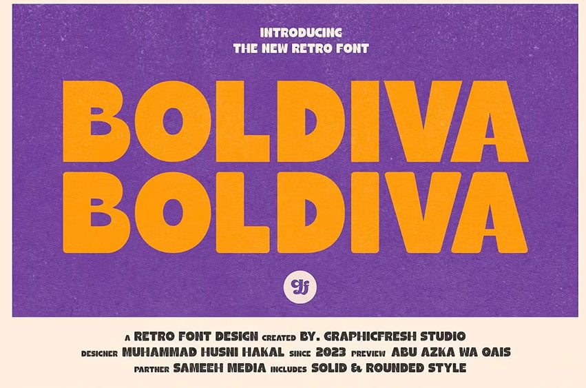 Boldiva Retro Font