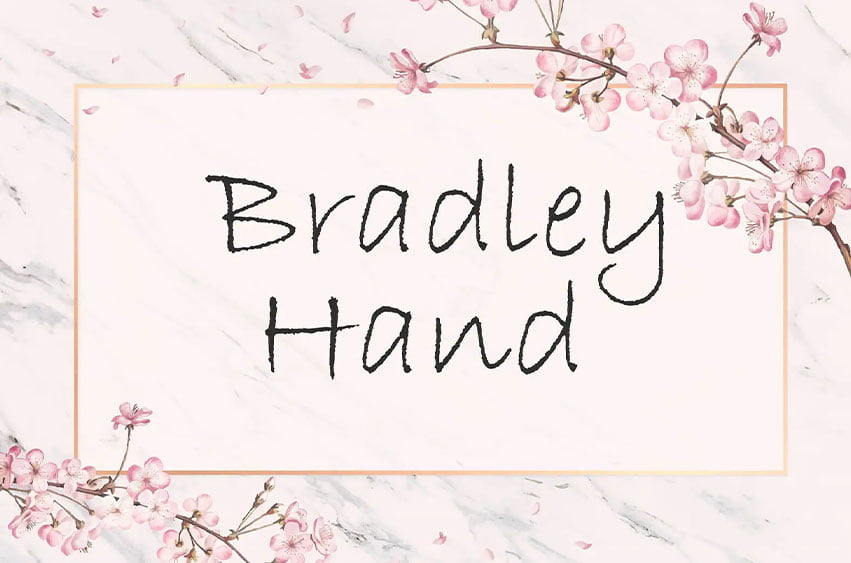 Bradley Hand Font - FreeDaFonts