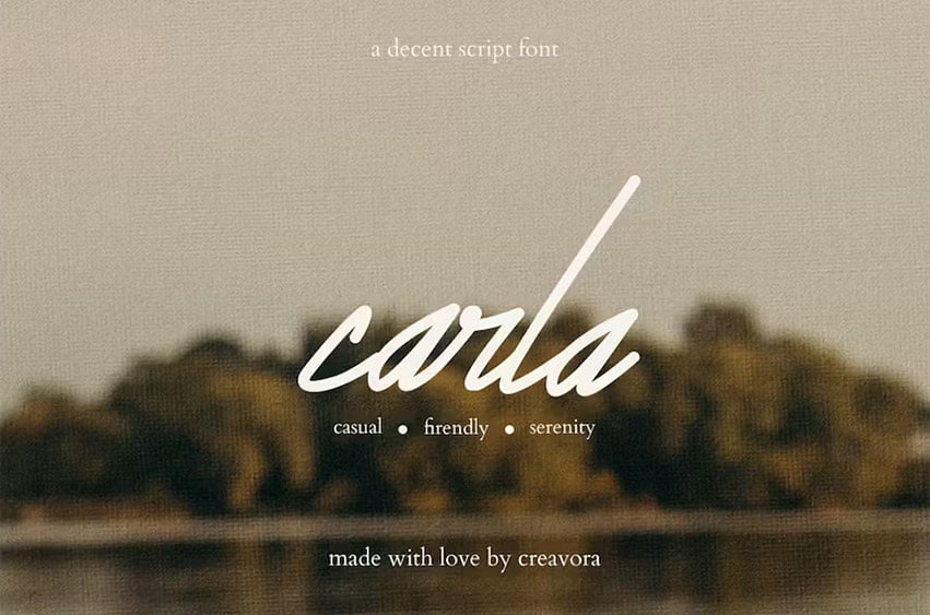 Carla Script Font - FreeDaFonts