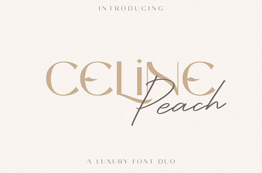 Celine Peach Luxury Duo Font