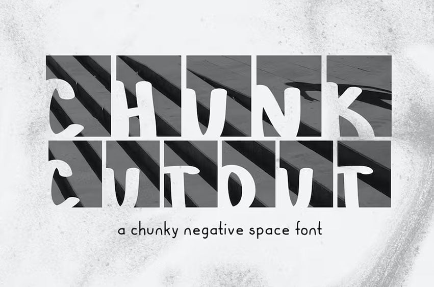 Chunk Cut Out Font