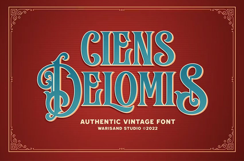 Ciens Delomis Vintage Font