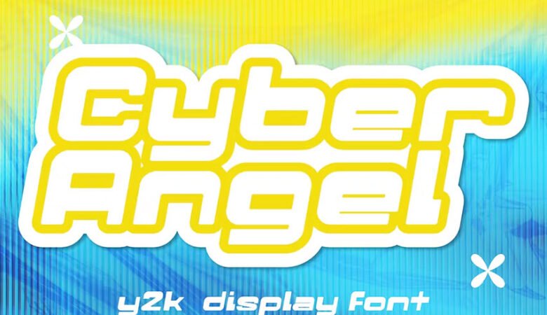 Cyber Angel Y2K Display Font