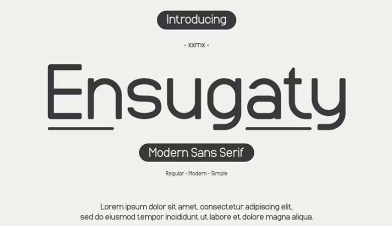 Ensugaty Font