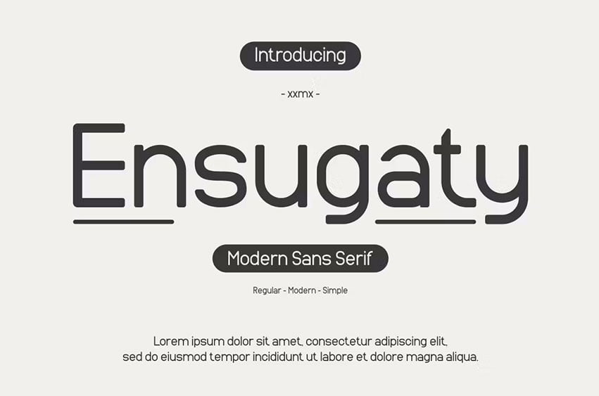 Ensugaty Font