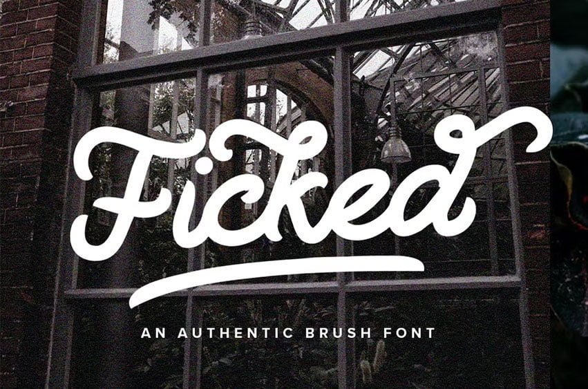 Ficked Monoline Script Font