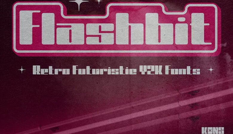 Flashbit Retro Futuristic Y2K Font