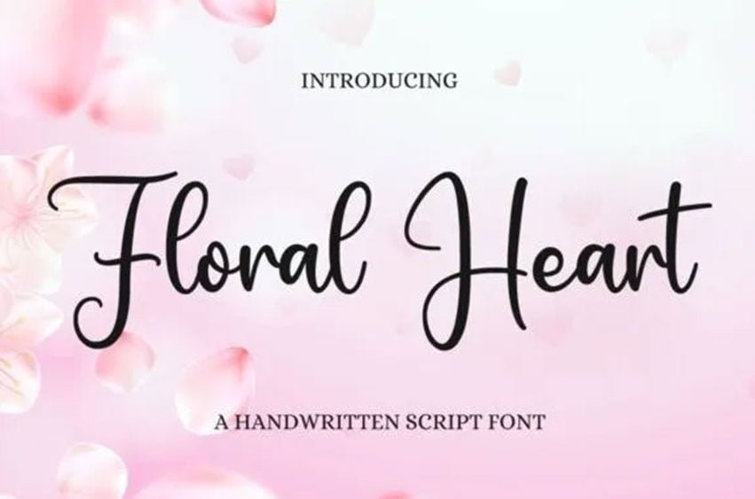 Floral Heart Font