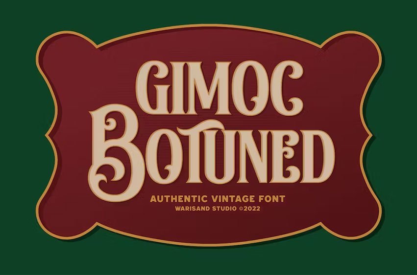 Gimoc Botuned Vintage Font