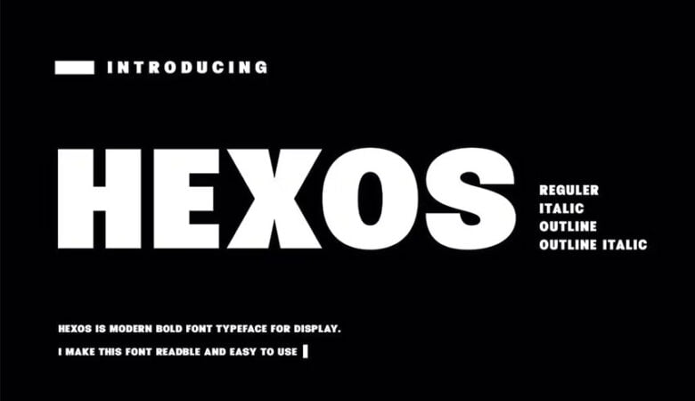 Hexos Font