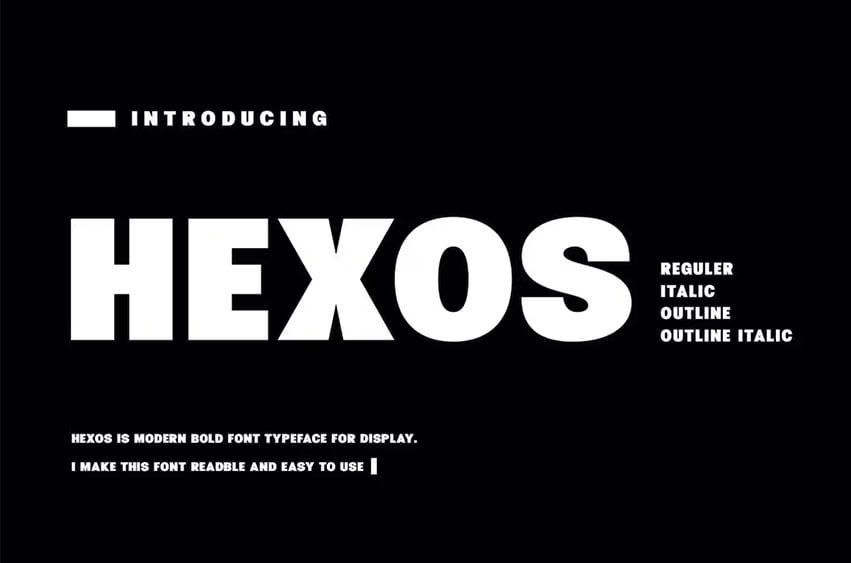 Hexos Font