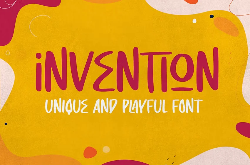 Invention Unique Display Font