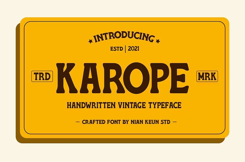 Karope Handwritten Vintage Typeface Font