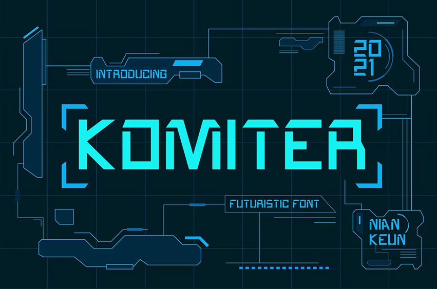 Komiter Futuristic Font