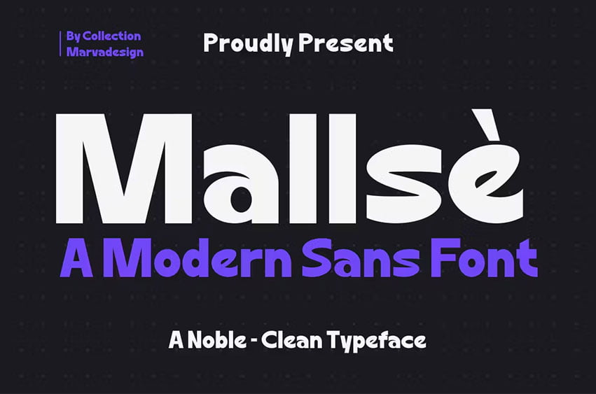 Mallse Modern Sans Serif Font