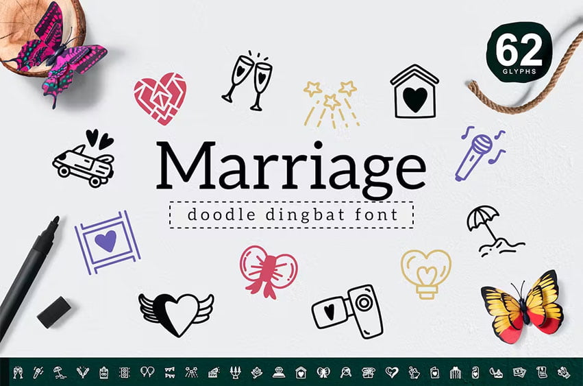 Marriage Dingbat Font