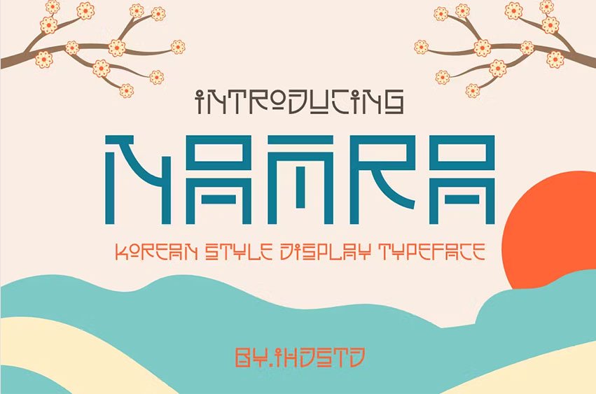 Namra Korean Style Display Font