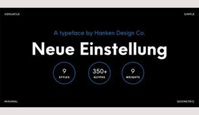 Neue Einstellung Font