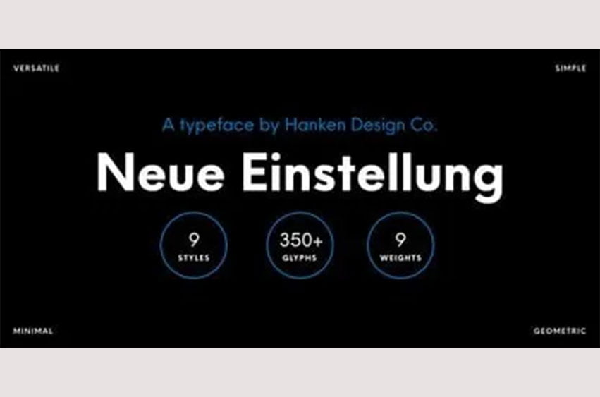 Neue Einstellung Font