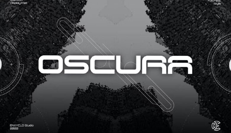 Oscura Futuristic Cyberpunk Display Font