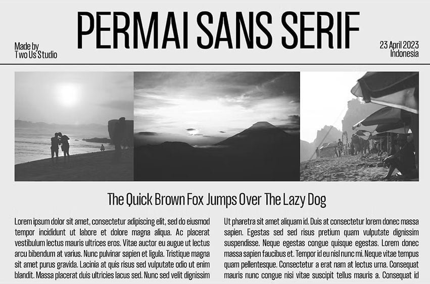 Permai Modern Sans Serif Font