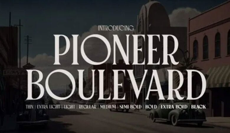 Pioneer Boulevard Font