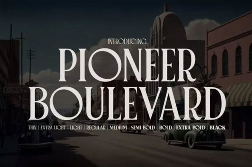 Pioneer Boulevard Font