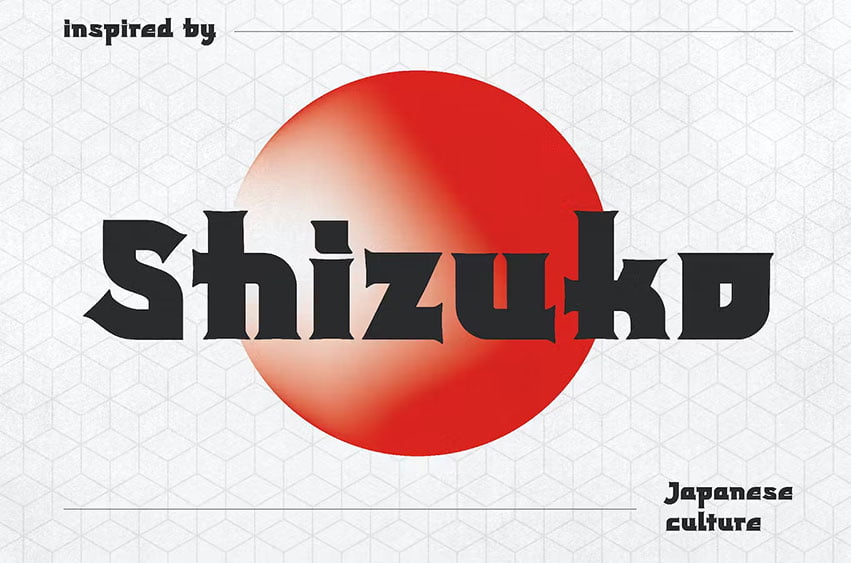 Shizuko Modern Japanese Display Font FreeDaFonts   Shizuko Modern Japanese Display Font 