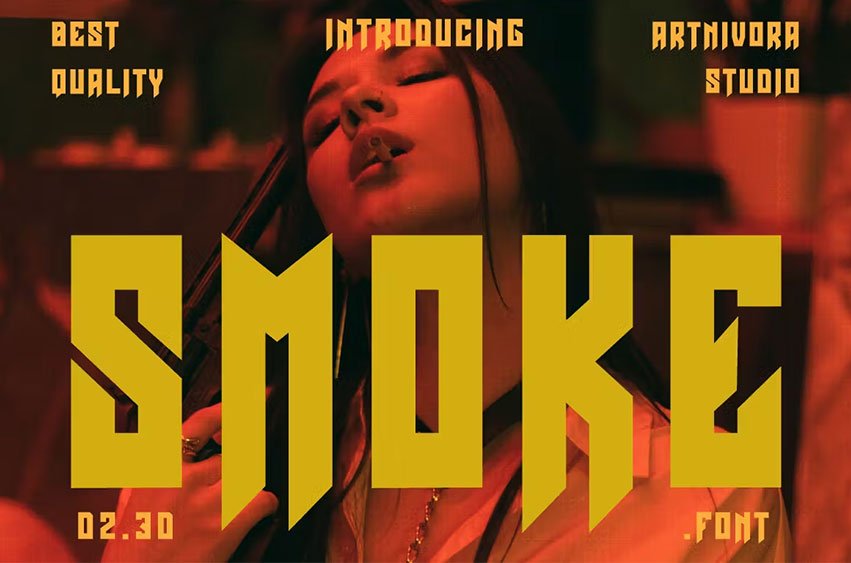 Smoke Display Font