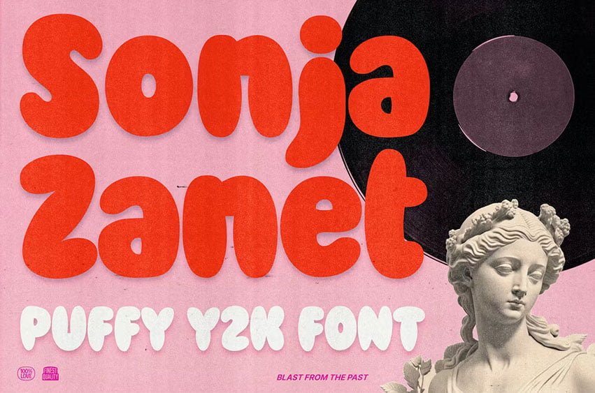 Sonja Zanet Bubble Y2K Font